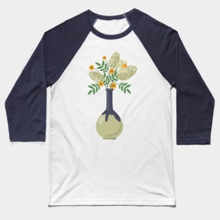 Vintage vase with yellow flowers Baseball T-Shirt